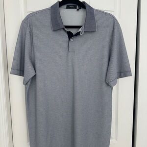 Theory Men's Polo Shirt in Subtle Gray